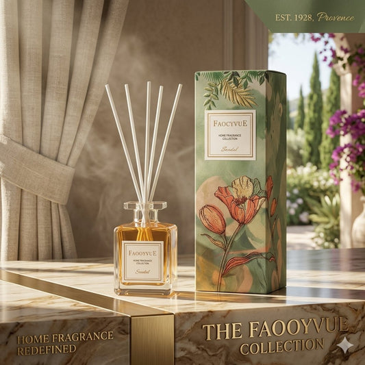 Faooyvue Reed Diffuser – Home Fragrance with Scented Oil & Reed Sticks