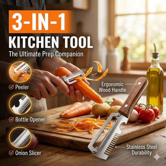 3-in-1 Multi-Functional Vegetable Peeler Knife
