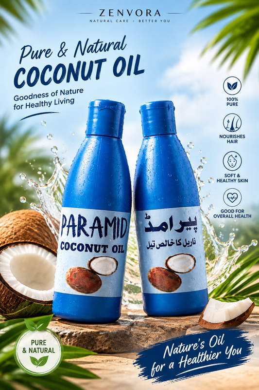 Pack of 6 - Paramid Coconut Oil Pure Nourishing Hair And Skin Care Oil - 100ML