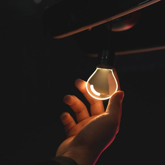 Portable Hanging LED Bulb – Warm Light for Home, Car & Camping