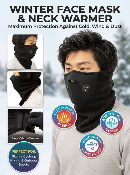 Half Face Bike Mask – Windproof & Dustproof Cycling Face Shield