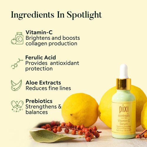 ✨ Pixi Vitamin C Serum 30ml | Brightening Facial Serum for Glowing-Looking Skin