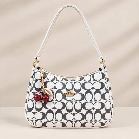Coach Cherry Bag – Curved Shoulder Bag Stylish Designer Handbag