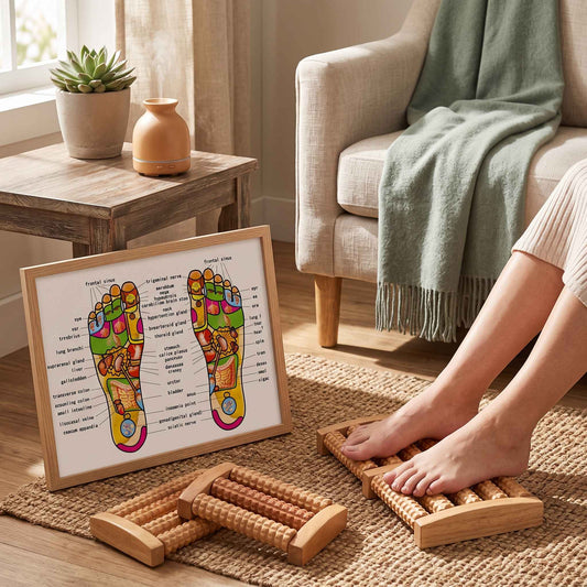 Wooden Foot Roller Massager